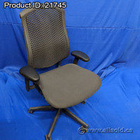 Herman Miller Celle Grey Adjustable Task Chair with Padded Seat