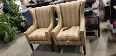 PAIR OF ACCENT CHAIRS - SHERHILL FURNITURE -, View more