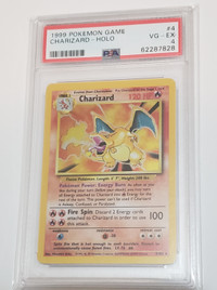 Charizard Holo 4/102 Graded PSA VG -EX #4 (REGRADE IF POSSIBLE)