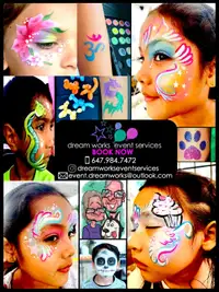 FACE PAINTING + BALLOON TWISTING + GLITTER TATTOOS + CARICATURES