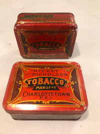 Charlottetown's Hickey and Nicholson Antiques - small red tin, o