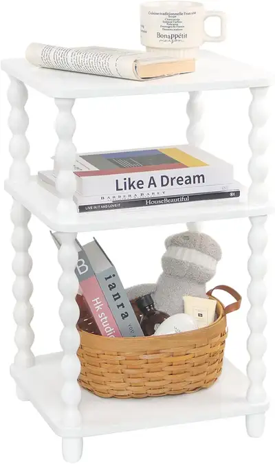 Modern 3-Tier Open Shelf Side Table - Fultyle Small End Table fo, View more