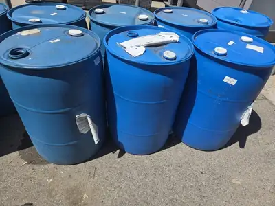 FREE !  blue plastic barrels, View more