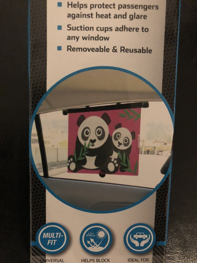 Panda Car Roller Shade - Brand New in Strollers, Carriers & Car Seats in Winnipeg - Image 3