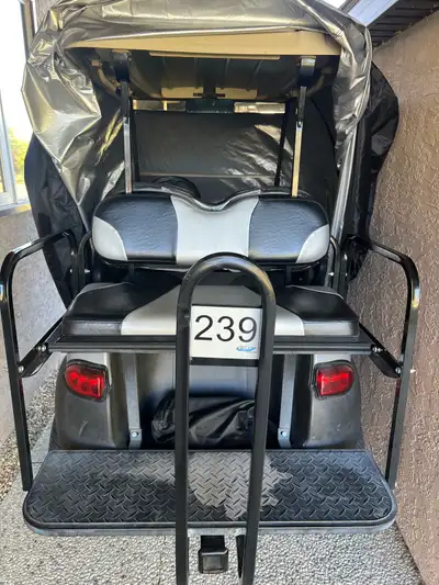 Rear flip seat kit for a Club Car Precedent golf cart. The frame is steel and is in great condition...