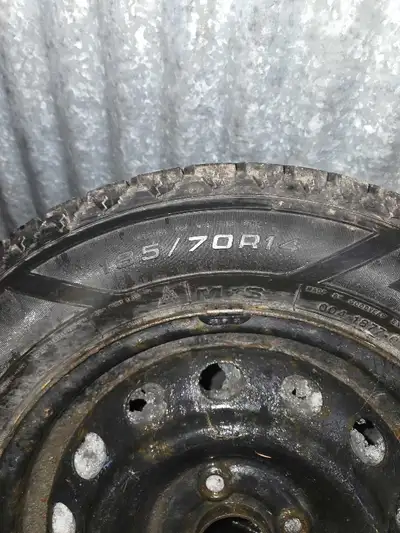 Set of 4 ..almost new tires..came off honda..but has them on a Hyundai accent