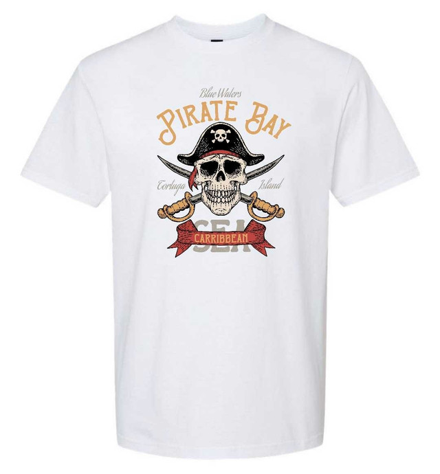 Pirate Bay Blue Waters Tshirt, Caribbean Sea Shirt  in Women's - Tops & Outerwear in Edmonton