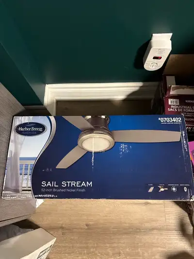  Harbor Breeze 52” Ceiling Fan – Sail Stream (Brushed Ni, View more