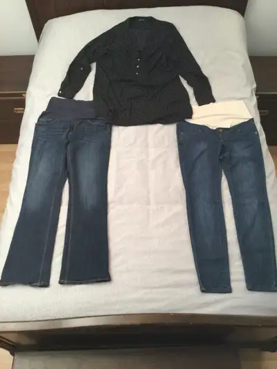 2 jeans et haut de maternité, View more