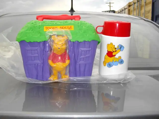 Winnie the Pooh Lunch Box with Thermos in Arts & Collectibles in Grande Prairie - Image 2