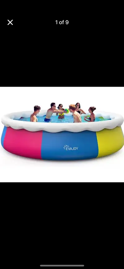 EVAJOY 15ft *35in Inflatable Swimming Pool Include Filter Pump, , View more