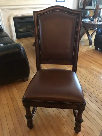 Set of 8 Hooker Furniture Dining Chairs – Leather & Wo, View more