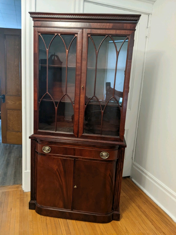 1920's antique mahogany China Hutches & Display