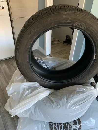 Selling set of 4 all season Toyo tires 225 55 19 Tread remaining 4/32 Selling for 200.00