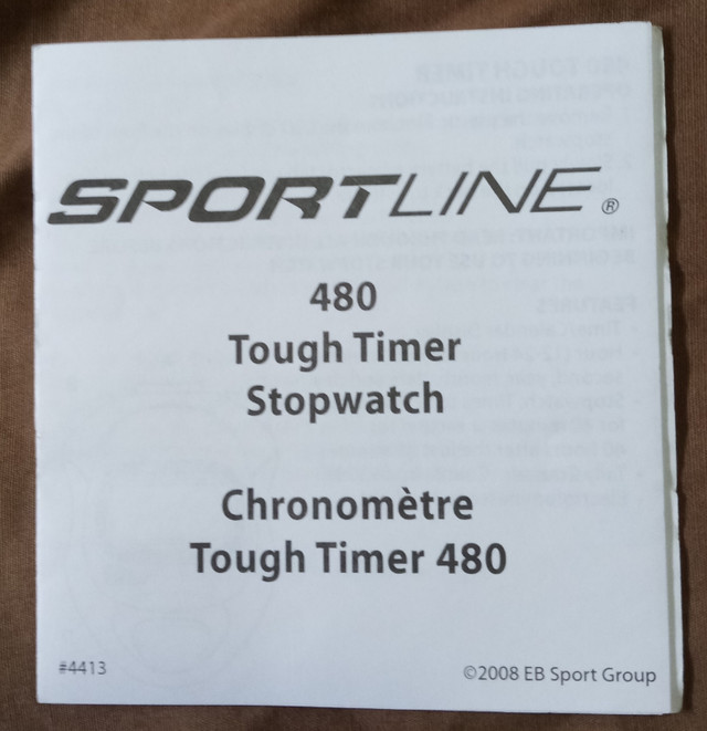 Sportline Tough Timer Stopwatch in Exercise Equipment in Brantford - Image 2