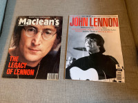 Two magazines focused on John Lennon (from the Beatles)