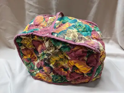 Vintage Autumn/Fall Themed Quilted Handmade Toaster Cozy, View more
