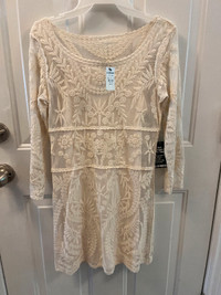 Dress Short Off White Cream Size Extra Small