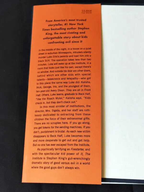 The Institute by Stephen King -- First Edition hardcover in Fiction in City of Toronto - Image 5