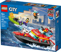 LEGO CITY # 60373 FIRE RESCUE BOAT Building Toy BRAND NEW IN BOX