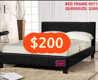 $200 nice fabric bed frame #11~NO NEED BOXSPRING~queen~save huge