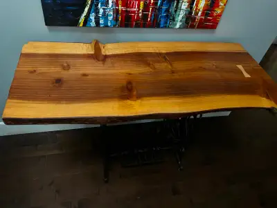 Vintage Sewing Machine Console Table, View more