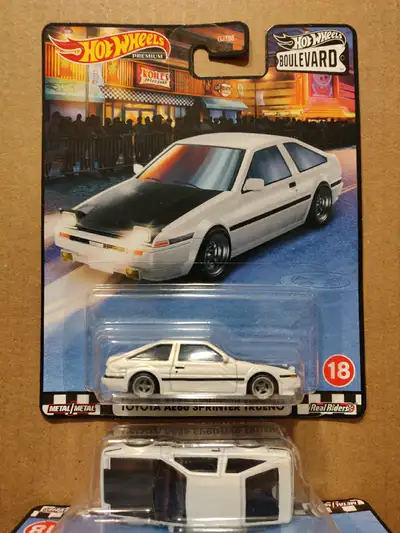 New Hot Wheels Premium Boulevard #18 Toyota AE86 Sprinter Trueno hatchback Corolla GT-S Hachiroku 1/...