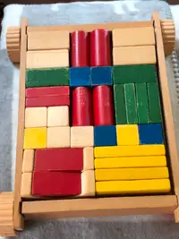 Classic wooden building blocks for toddlers/babies.