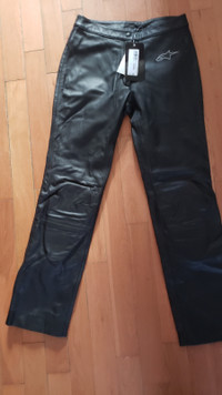 new ladies motorcycle leather pants size 10