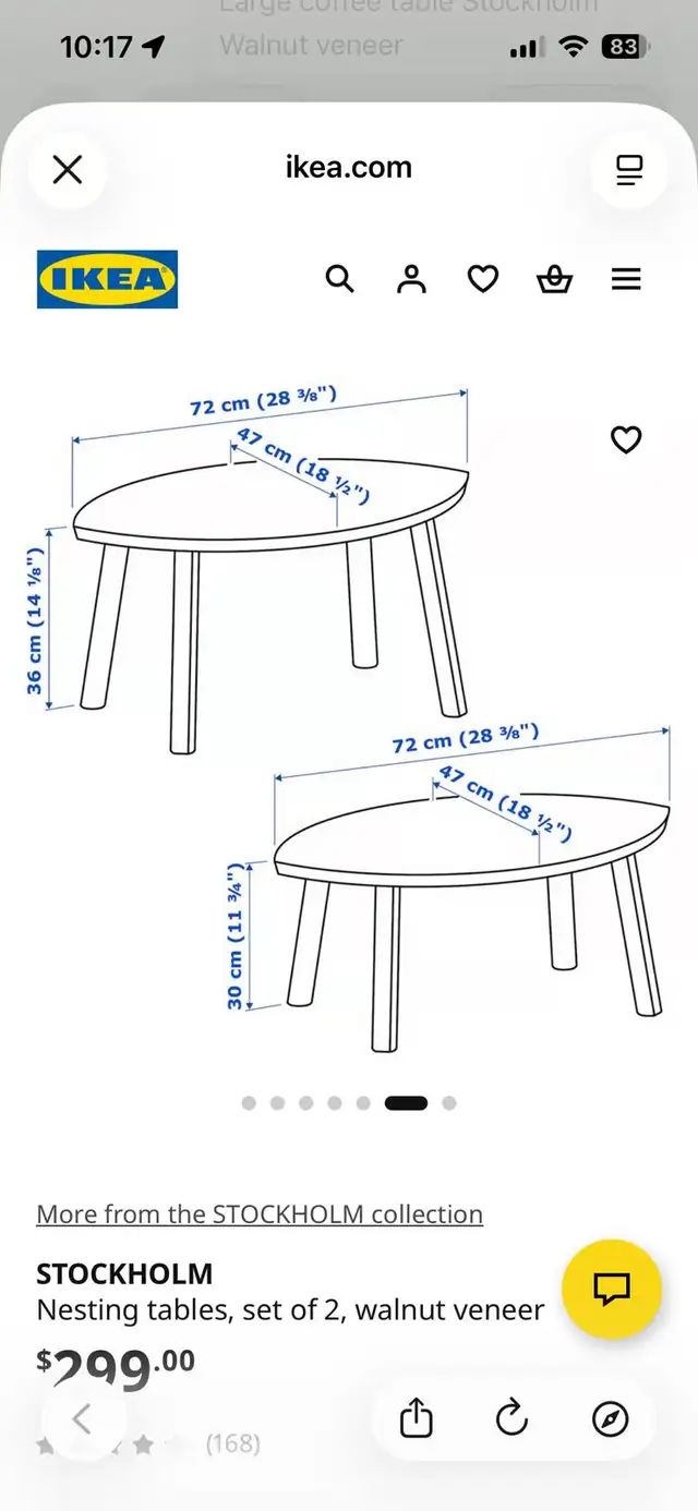 IKEA STOCKHOLM Coffee Table – Walnut Veneer (3 pieces) in Coffee Tables in Ottawa - Image 10