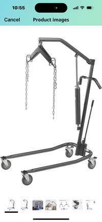 Drive Medical Patient Lift, Four Point Cradle, Hydraulic, Deluxe
