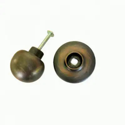 4 boutons & plaques arrières métal couleur bronze armoire tiroir, View more