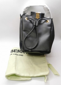 Burberry TB Monogram Motif Bucket Bag~Black~