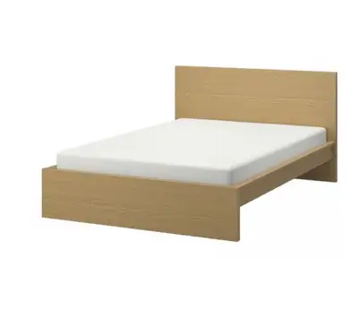 IKEA queen birch malm bed frame.  (Good Condition), View more