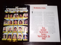 1st Issue WWF Survivor Series Magazine, 1987!