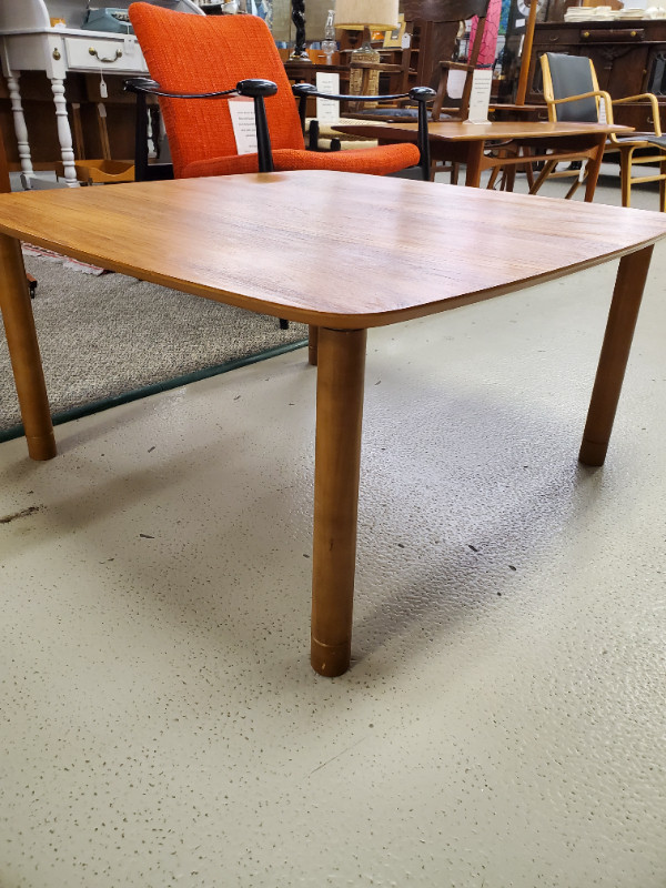 Mid Century Modern square teak coffee table (made in Canada) in Coffee Tables in Edmonton - Image 3