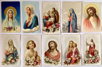 Antiquité Collection Art religieux Lot de 10 images pieuses #3 L