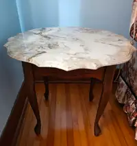 3 Piece marble top coffee table.
