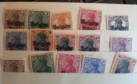 Old Belgium over 625 stamp collection on pages