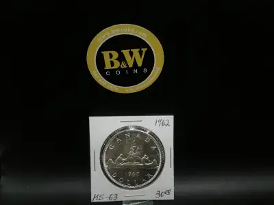 1962 Canada $1 MS-63 Coin, View more