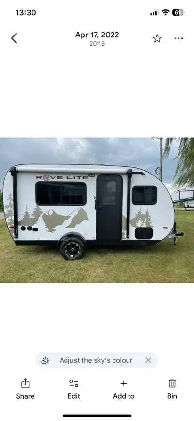 2022 Rovelite travel trailer 14 FL in excellent condition. Ultra light with gross weight of 1834lbs....
