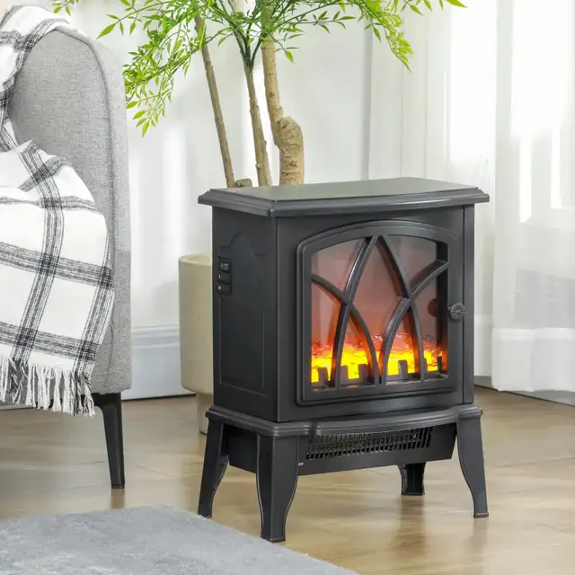 Brand new black Electric Heater, Freestanding Fireplace Stove wi in Heaters, Humidifiers & Dehumidifiers in Markham / York Region - Image 11