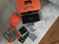 INTERACTIVE TOOL BOX WITH NOISES HARD HAT TOOLS SAFETY GLASSES