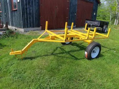 SPECIAL PRICE FOR FATHERS DAY !New wood hauler trailer. Fits 2ft to 12ft wood lengths. Sideboards/fl...