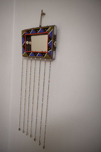 BRAND NEW Masai / Maasai hand-beaded wall hanging mirror Kenya