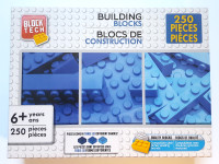 NEW LEGO Block Tech 250 Pieces 3 Shades Blue