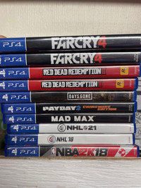 Mint condition PlayStation games PS4 , PlayStation4