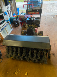 36 inch Gravely power brush sweeper. Very well maintained.