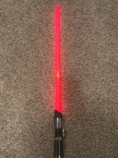 Works the same day as I bought it. Lights up red. And with AA batteries ( x 3 ) in new condition.