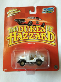 White Daizy jeep cj-5 - Dukes of Hazzard 1/64 die cast model toy